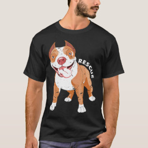 Camiseta Roupa de Mãe de Pitbull Resgatado Engraçada Adotan