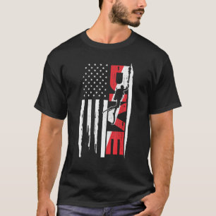 Camiseta Roupa de mergulho na bandeira americana Scuba