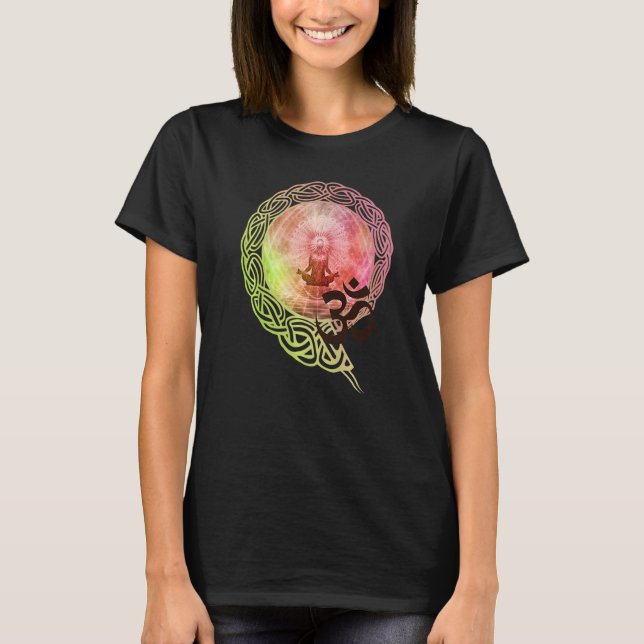 Camiseta Roupa de Moda Mandala Namaste Espiritual Ioga Buda (Frente)