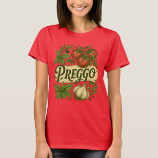 Camiseta Roupa de Molho Preggo Anúncio de Gravidez