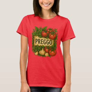 Camiseta Roupa de Molho Preggo Anúncio de Gravidez