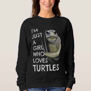 Camiseta Roupa de Mulher Tartaruga Marinha Só Uma Garota Qu