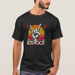 Camiseta Roupa de Música Rock dos Anos 80 para Fã de Festa