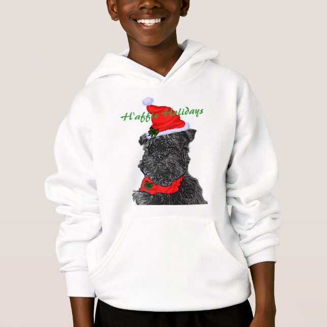 Camiseta Roupa de Natal Affenpinscher (Frente)