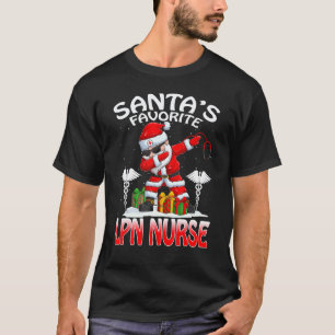 Camiseta Roupa de Natal Combinando da Enfermeira Lpn Favori