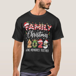 Camiseta Roupa de Natal Combinando para a Família 2025 Esqu
