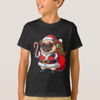 Roupa de Natal de Papai Noel Engraçada para Pug Na