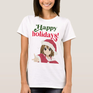 Camiseta Roupa de Natal Kawaii, Menina de Animação