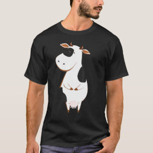 Camiseta Roupa de Natal Vaca Vintage Vaca Fofa