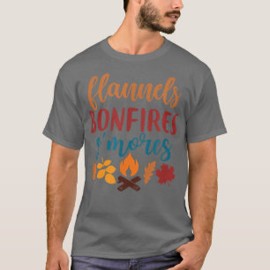 Camiseta Roupa de outono, Flannels Bonfire Smores, outono