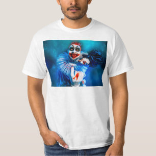 Camiseta Roupa de palhaço artística SlipperyJoe's Feliz Dia
