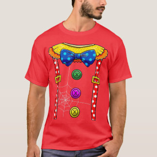 Camiseta Roupa De Palhaço De Circo Fácil De Halloween Assus