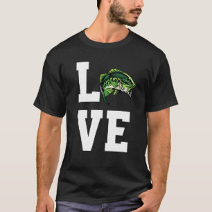 Camiseta Roupa de Pesca de Robalo Amor Robalo de Boca Grand