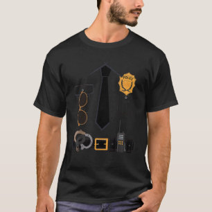 Camiseta Roupa De Polícia Para Crianças Adultos No Hallowee