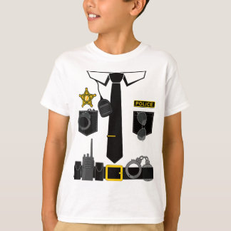 Camiseta Roupa De Polícia Para Mens Halloween Figurume Law