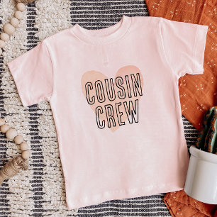 Camiseta ROUPA DE PRIMOS Blush Heart Crianças Família Combi