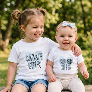 Camiseta ROUPA DE PRIMOS Coração Azul Kids Família Combinan