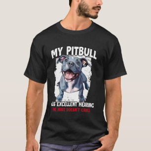 Camiseta Roupa de Proprietário de Cão Pitbull da Moda para