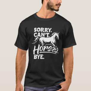 Camiseta Roupa de Proprietário de Montaria Equestre Cavalo