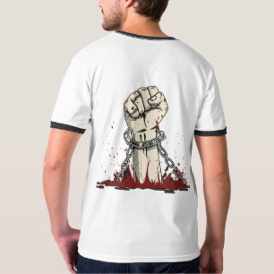 Camiseta Roupa de Protesto de Liberdade e Negrito