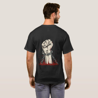Camiseta Roupa de Protesto de Liberdade e Negrito