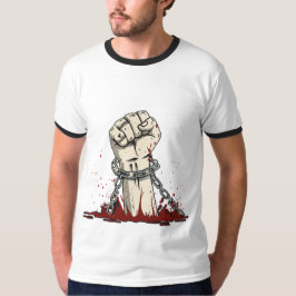 Camiseta Roupa de Protesto de Liberdade e Negrito