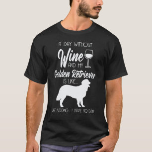 Camiseta Roupa de Retriever Dourado e Vinho Vinho Design