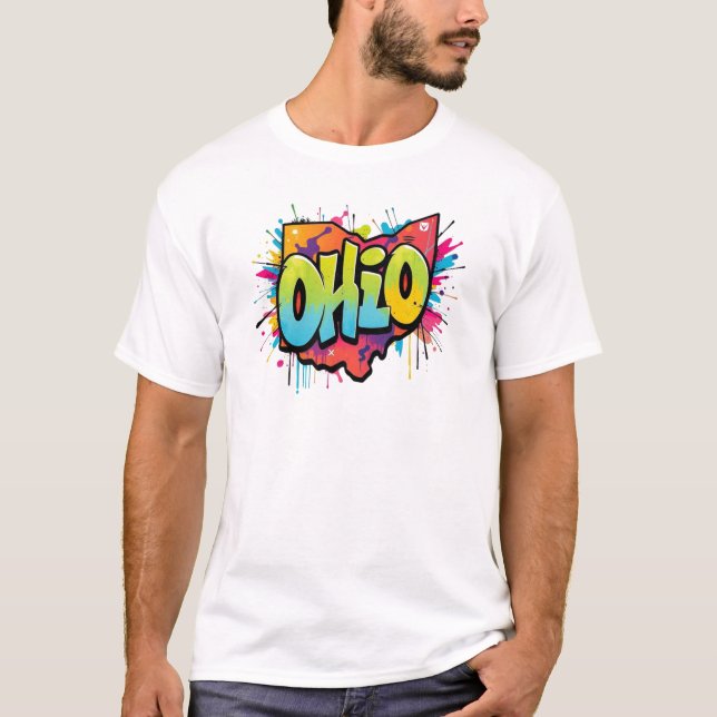 Camiseta roupa de roupa do estado de Ohio (Frente)