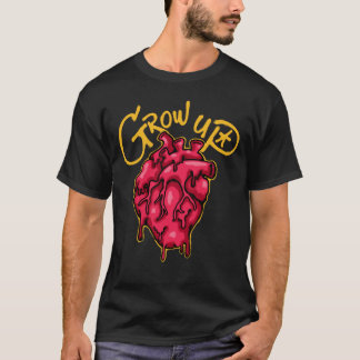 Camiseta roupa de rua com coração pingando