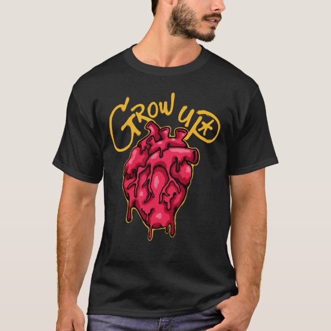 Camiseta roupa de rua com coração pingando (Frente)