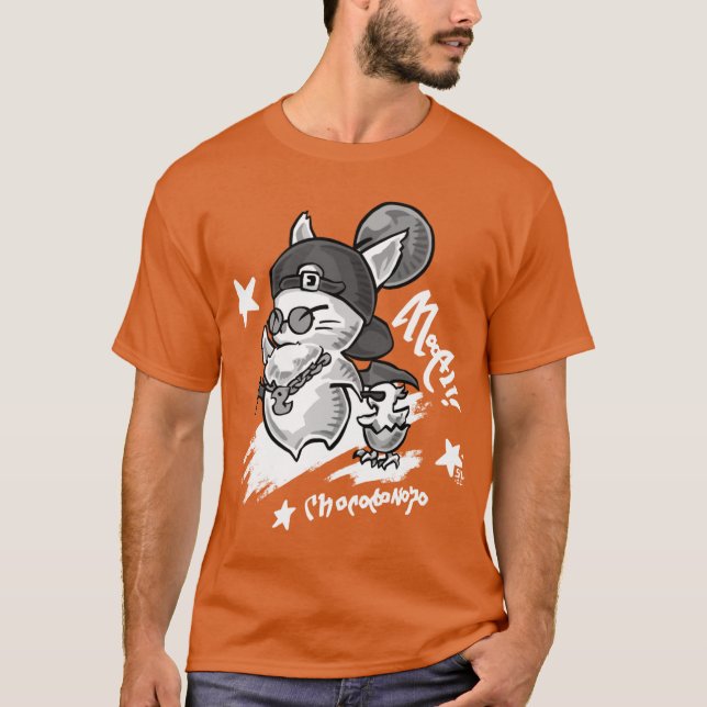 Camiseta Roupa de Rua Moogle Chocobo Chick baseado no in (Frente)