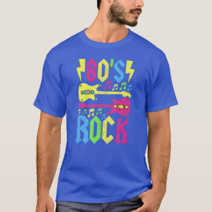 Camiseta Roupa de show de rock dos anos 80 Moda dos anos 19