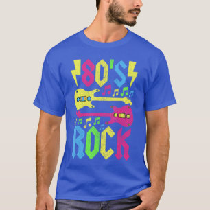 Camiseta Roupa de show de rock dos anos 80 Moda dos anos 19