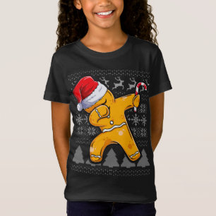 Camiseta Roupa de Sweater Feia de Natal, Gin Dabbing Cookie
