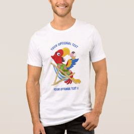 Camiseta Roupa de texto personalizada para Beach Macaw