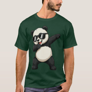 Camiseta Roupa de Urso Panda Fofa Fazendo Dab para Homens B