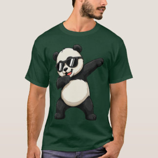 Camiseta Roupa de Urso Panda Fofa Fazendo Dab para Homens B