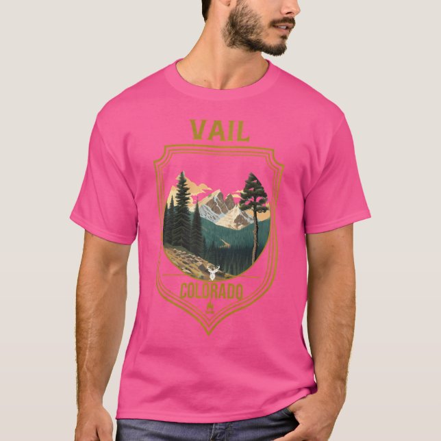 Camiseta Roupa de Vail Souvenir - Vail Hiking (Frente)