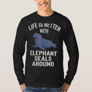 Camiseta Roupa de vedação de elefante Design