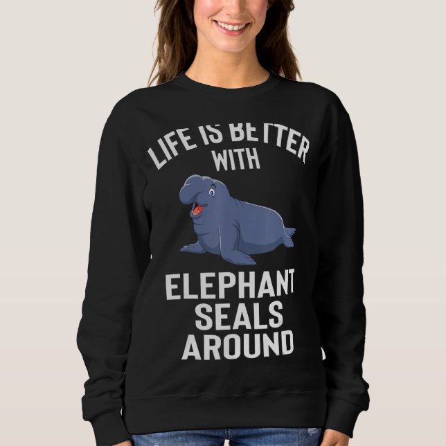 Camiseta Roupa de vedação de elefante Design (Frente)