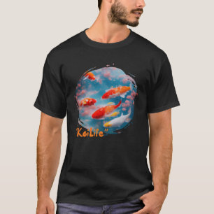 Camiseta roupa de vida de peixe koi no japão