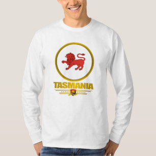 Camiseta Roupa do emblema de Tasmânia