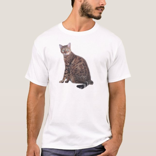 Camiseta Roupa do gato de Bengal (Frente)