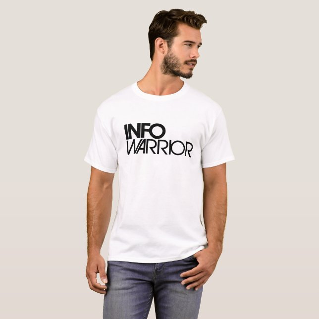 Camiseta Roupa do guerreiro da informação (Frente Completa)