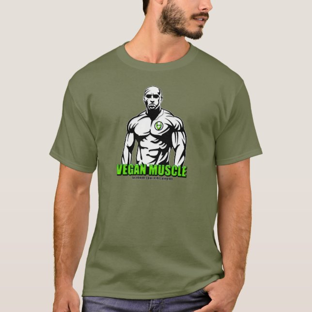 Camiseta Roupa do músculo do Vegan (Frente)
