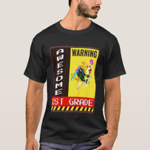 Camiseta Roupa Do Primeiro Dia De Aula Do Corgi Das Criança