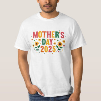 Camiseta Roupa do Tema do Flor do Dia da Mãe 2025