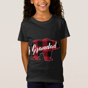 Camiseta Roupa do Urso de Búfalo Vermelho Engraçado, Avô Pa