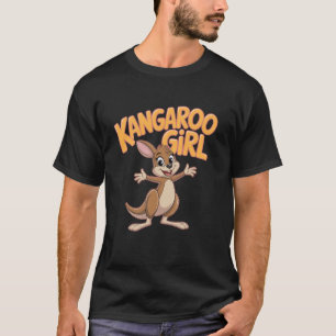 Camiseta Roupa Infantil Menina Canguru Jovens Crianças Meni