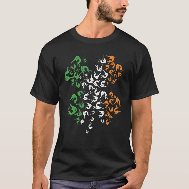 Camiseta Roupa luta do Esporte de Shamrock Dia de São Patrí (Frente)